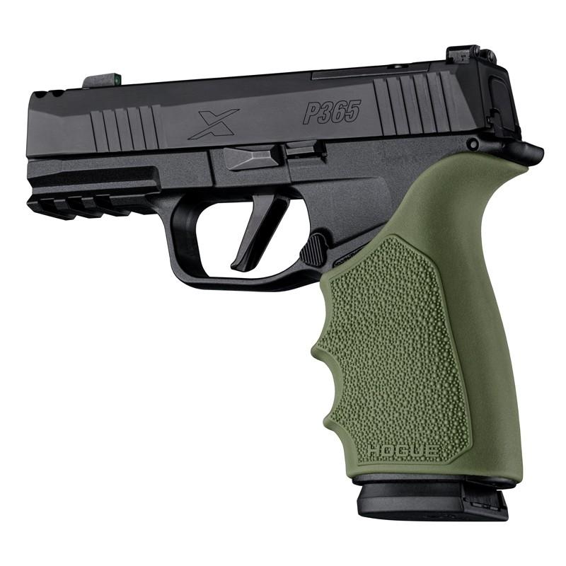 Hogue HandAll Beavertail Grip Sleeve for Sig Sauer P365 XMacro - OD Green