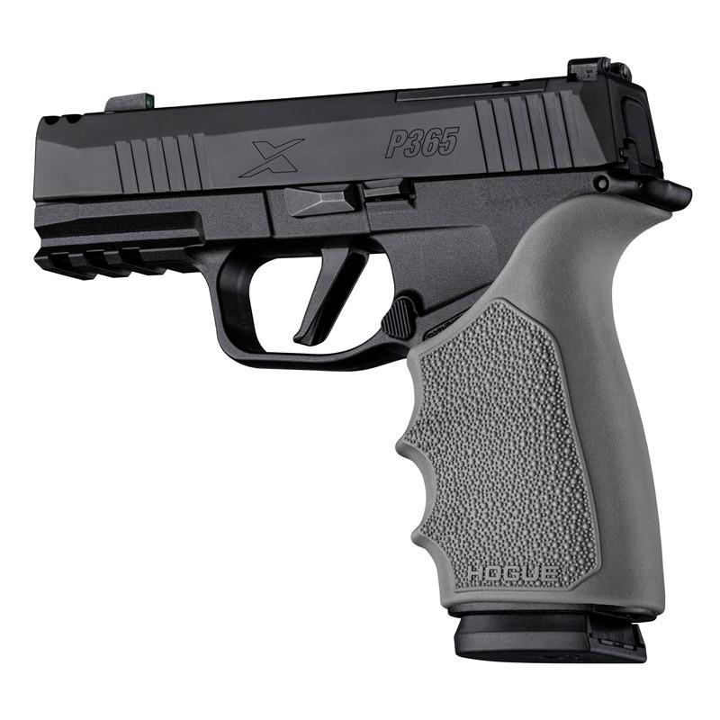 Hogue HandAll Beavertail Grip Sleeve for Sig Sauer P365 XMacro Slate Grey Cobblestone