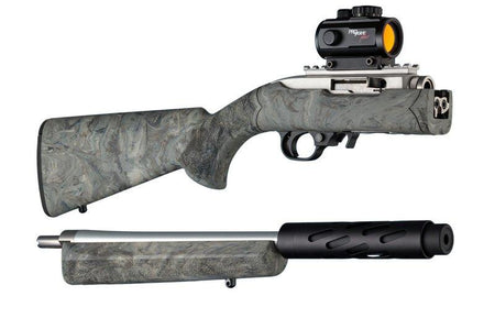 Hogue Ruger 10-22 Takedown OverMolded Stock Standard Barrel Channel - Ghillie Green
