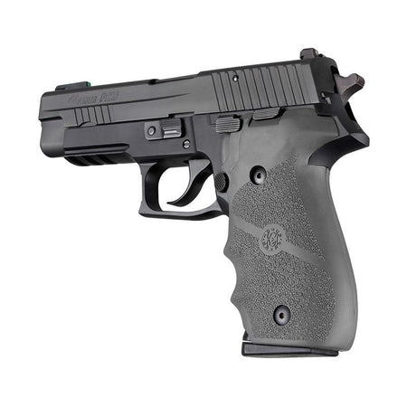 Hogue Overmolded Rubber Grips for Sig Sauer P226 with Finger Grooves, Slate Grey