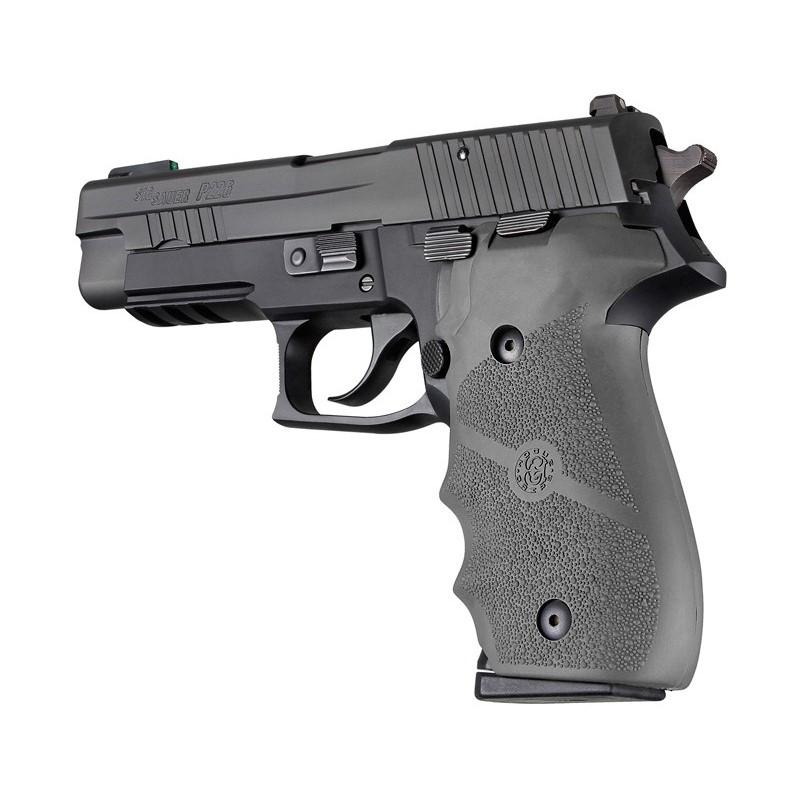 Hogue Overmolded Rubber Grips for Sig Sauer P226 with Finger Grooves, Slate Grey