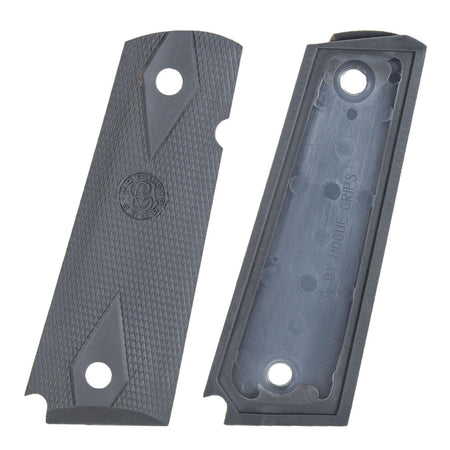 Hogue Colt Government 1911 .45 Checkered Rubber Grip Panels - Pewter