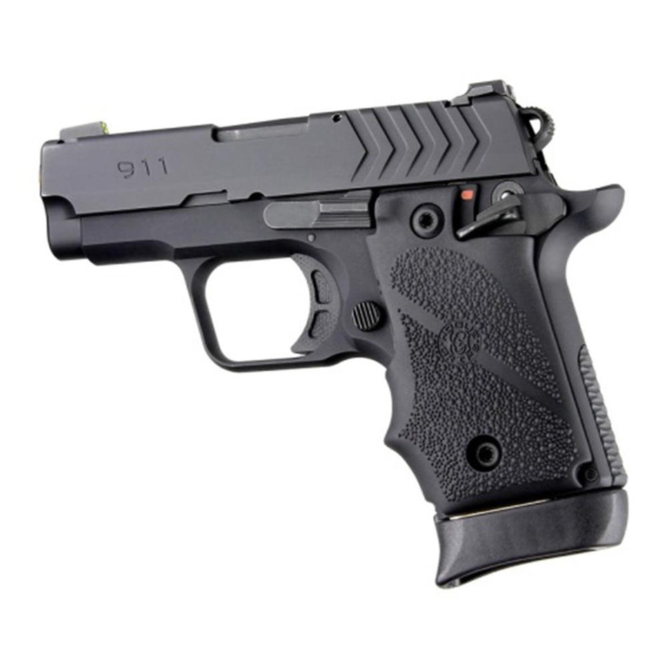 Hogue Overmolded Rubber Grip for Springfield Armory 911 .380 Ambidextrous Safety Black
