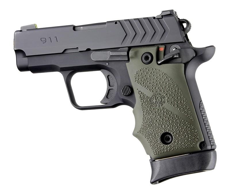Hogue Ambi Safety Rubber Grip for Springfield Armory 911 .380 OD Green
