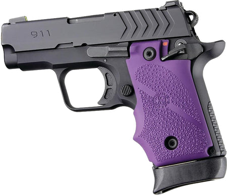 Hogue Ambi Safety Rubber Grip for Springfield Armory 911 .380 Purple