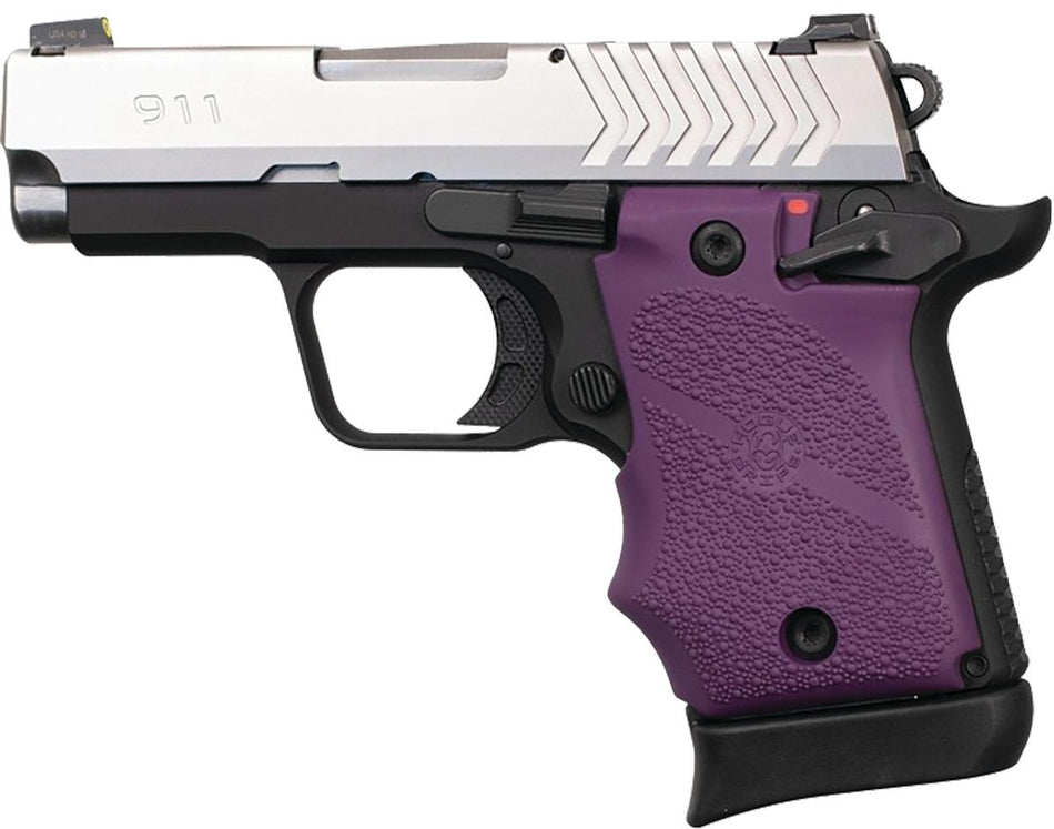 Hogue Ambi Safety Rubber Grip for Springfield Armory 911 9mm - Purple