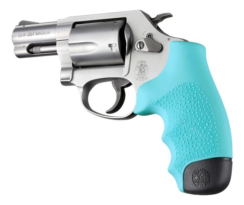Hogue Rubber Monogrip for S&W J Frame Revolver - Aqua