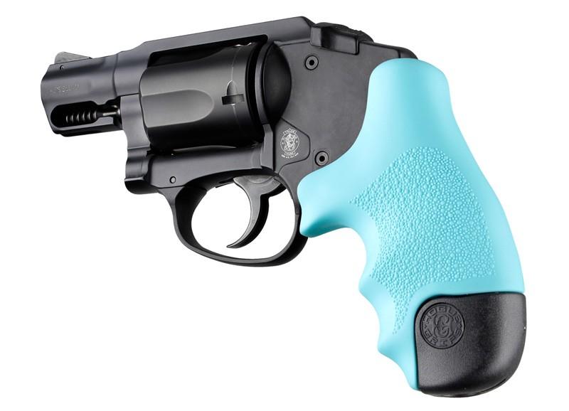 Hogue Rubber Tamer Grip for S&W J Frame Round Butt Centennial/Polymer Bodyguard - Aqua