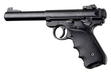 Hogue Ruger MKIV Rubber Grip with Finger Grooves and Right Hand Thumb Rest Black