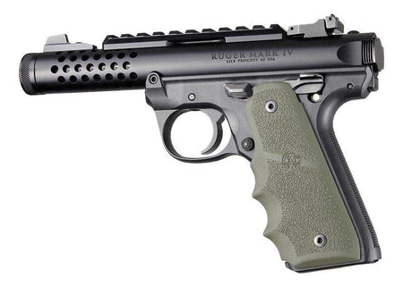 Ruger 22/45 MKIV Rubber Pistol Grip with Finger Grooves OD Green