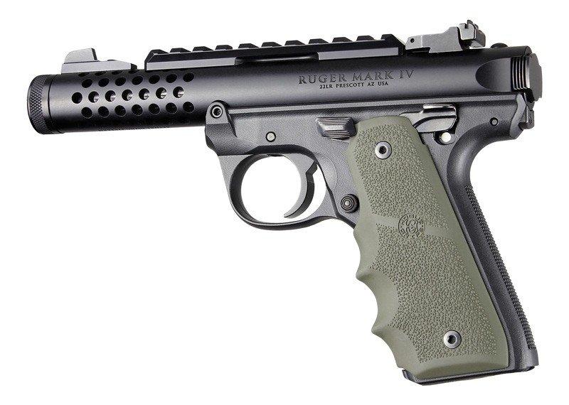 Ruger 22/45 MKIV Rubber Pistol Grip with Finger Grooves OD Green