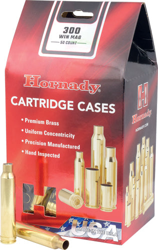 Hornady Unprimed 300 Win Mag Reloading Brass 50 Pack