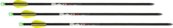 Wicked Ridge XX75 20" Aluminum Crossbow Arrow Alpha Brite 3-Pack