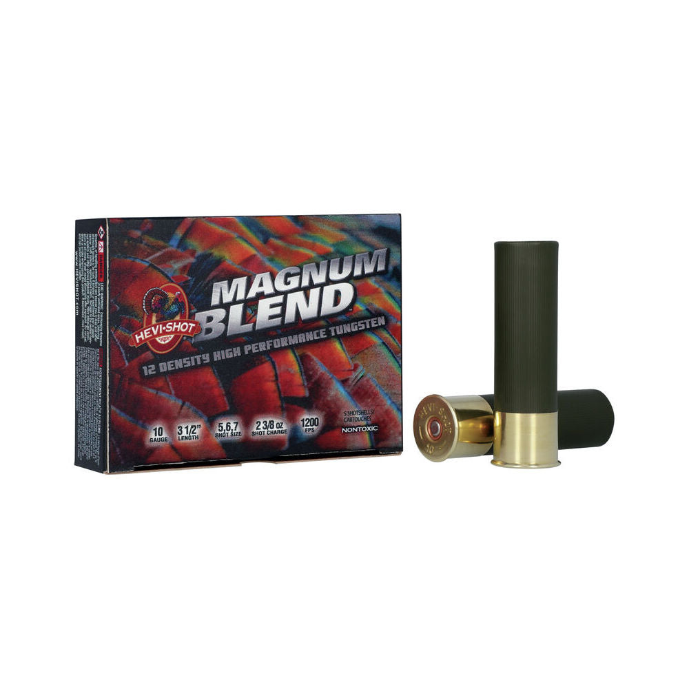 HEVI-Shot HS13567 Magnum Blend Turkey 10 Gauge 3.5" 23/8oz 5/6/7 Shot 1200 fps