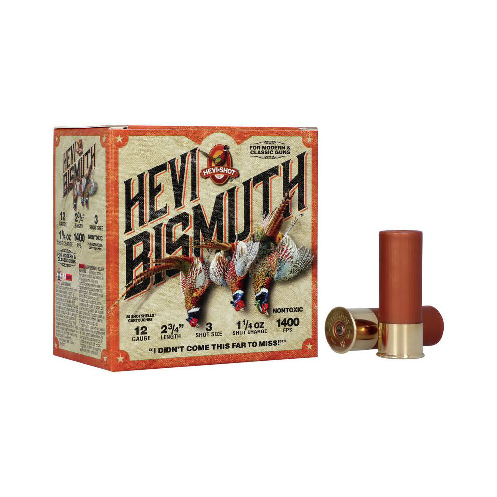 HEVI-Shot HS14713 HEVI-Bismuth Upland 12 Gauge 2.75" 1-1/4oz 3 Shot 1400 fps