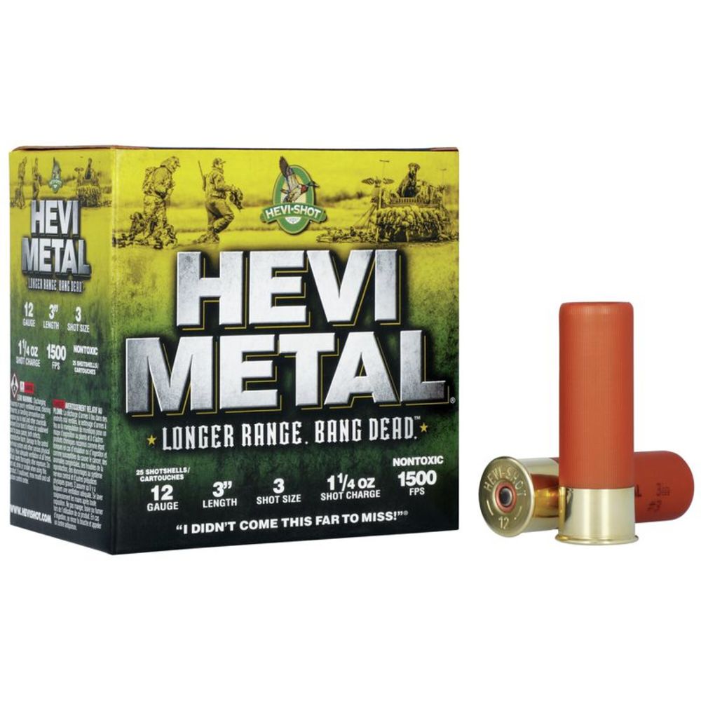 HEVI-Shot HS38003 HEVI-Metal Longer Range 12 Gauge 3" 1-1/4oz 3 Shot 1500 fps