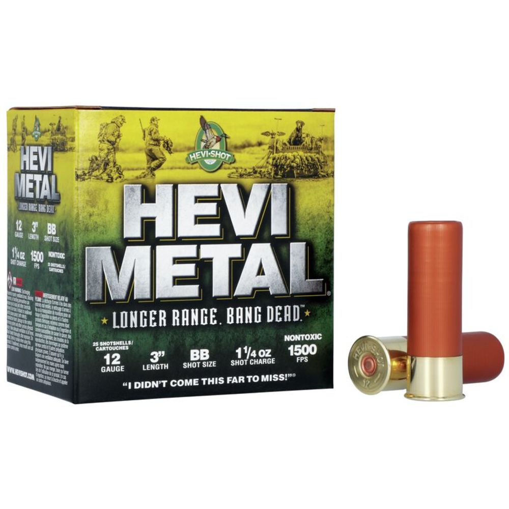 HEVI-Shot HS38088 HEVI-Metal Longer Range 12 Gauge 3" 1-1/4oz BB 1500 fps