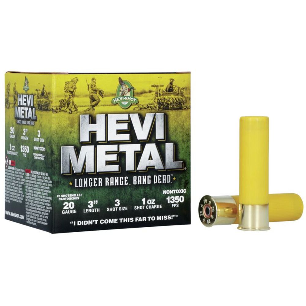 HEVI-Shot HS39003 HEVI-Metal Longer Range 20 Gauge 3" 1oz 3 Shot 1350 fps