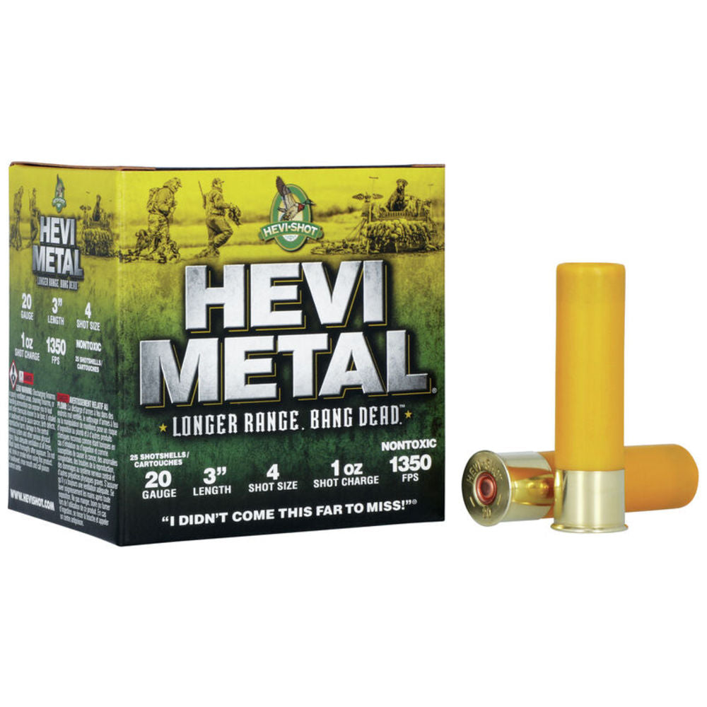 HEVI-Shot HS39004 HEVI-Metal Longer Range 20 Gauge 3" 1oz 4 Shot 1350 fps