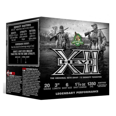 HEVI-Shot HS53206 HEVI-XII Waterfowl 20 Gauge 3" 1-1/4oz 6 Shot 1350 fps