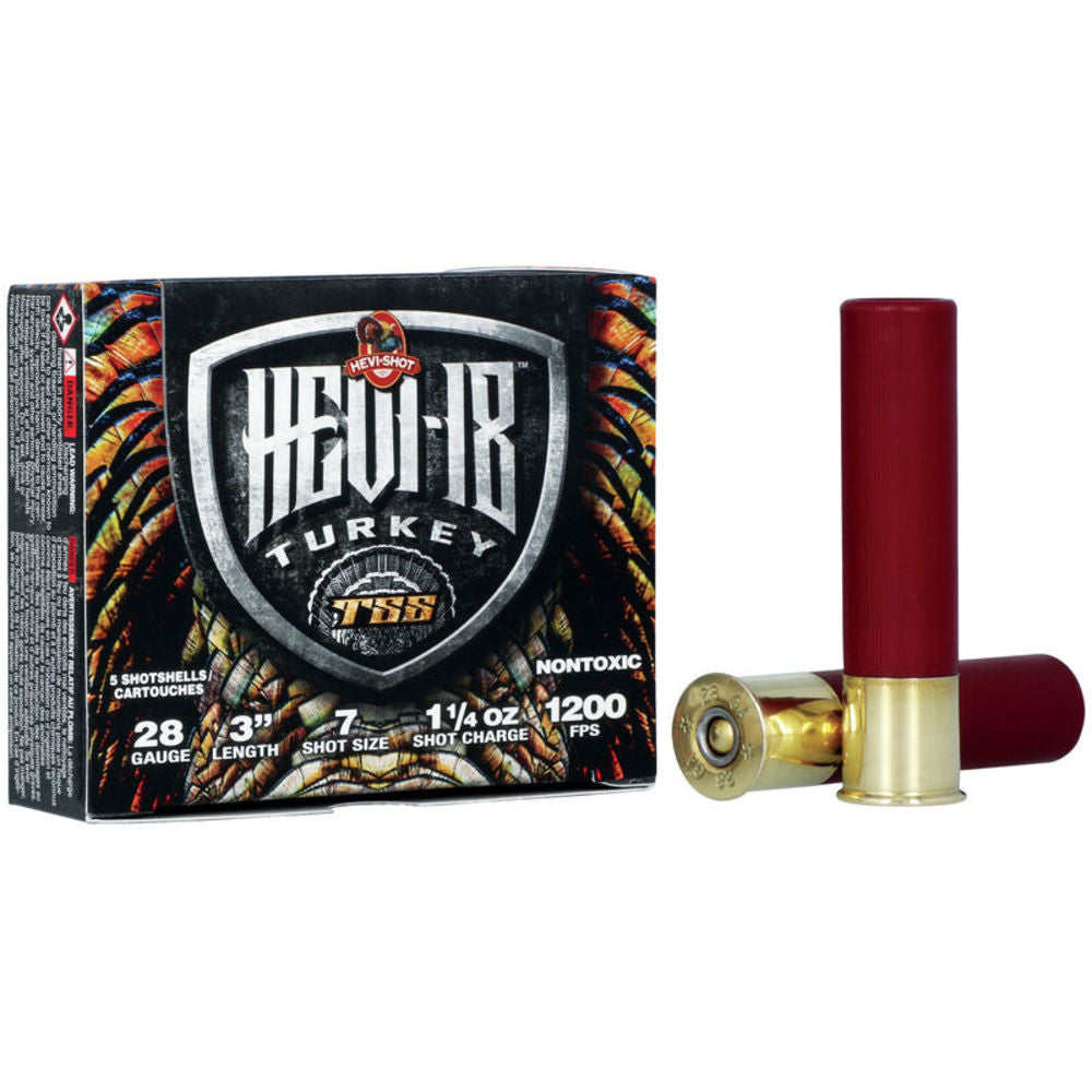 HEVI-Shot HS7287 HEVI-18 TSS Turkey 28 Gauge 3" 1-1/4oz 7 Shot 1200 fps