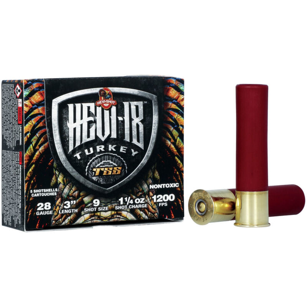 HEVI-Shot HS7289 HEVI-18 TSS Turkey 28 Gauge 3" 1-1/4oz 9 Shot 1200 fps