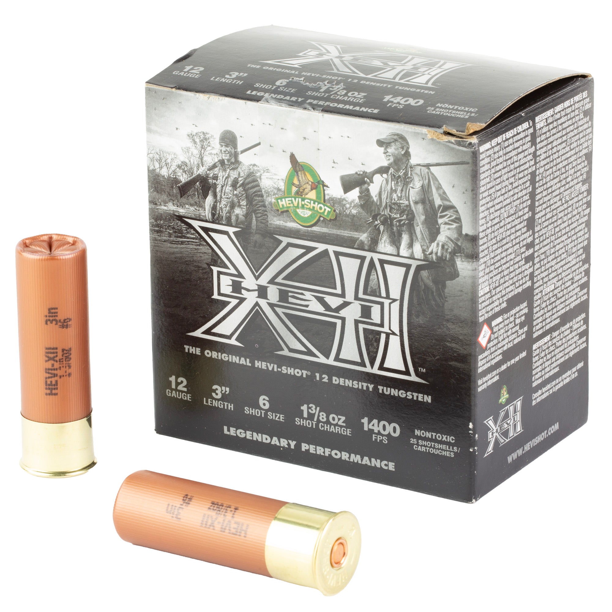 HEVI-Shot HS51206 HEVI-XII Waterfowl 12 Gauge 3" 1-3/8oz 6 Shot 1500 fps