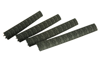 HEXMAG M-LOK WedgeLOK 4-Slot Rail Covers, Low Profile Handguard Slot Cover Grip, Black, 4-Pack HX-MLC-4PK-BLK