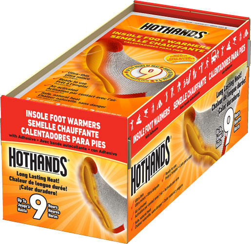 HotHands Insole Foot Warmers 16-Pair Pack 9-Hour Heat with Adhesive