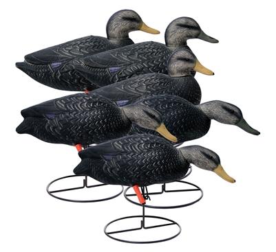 Higdon Outdoors Magnum Full-Body Black Duck Decoy Variety Pack 6 Count