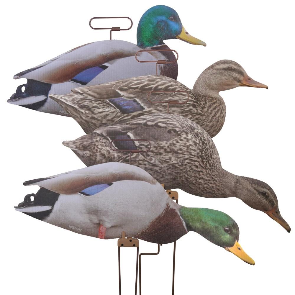 Higdon Outdoors Flats Mallard Duck Motion Silhouette Decoys 12-Count