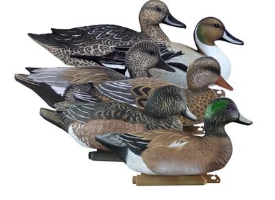 Higdon Outdoors Battleship Puddle Pack Duck Decoys 6ct with Pintails Gadwalls and Widgeons