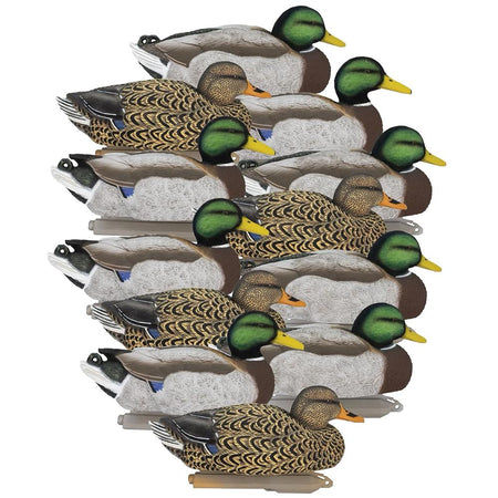 Higdon Legacy Mag Mallard Flocked Head Duck Decoys 6-Pack
