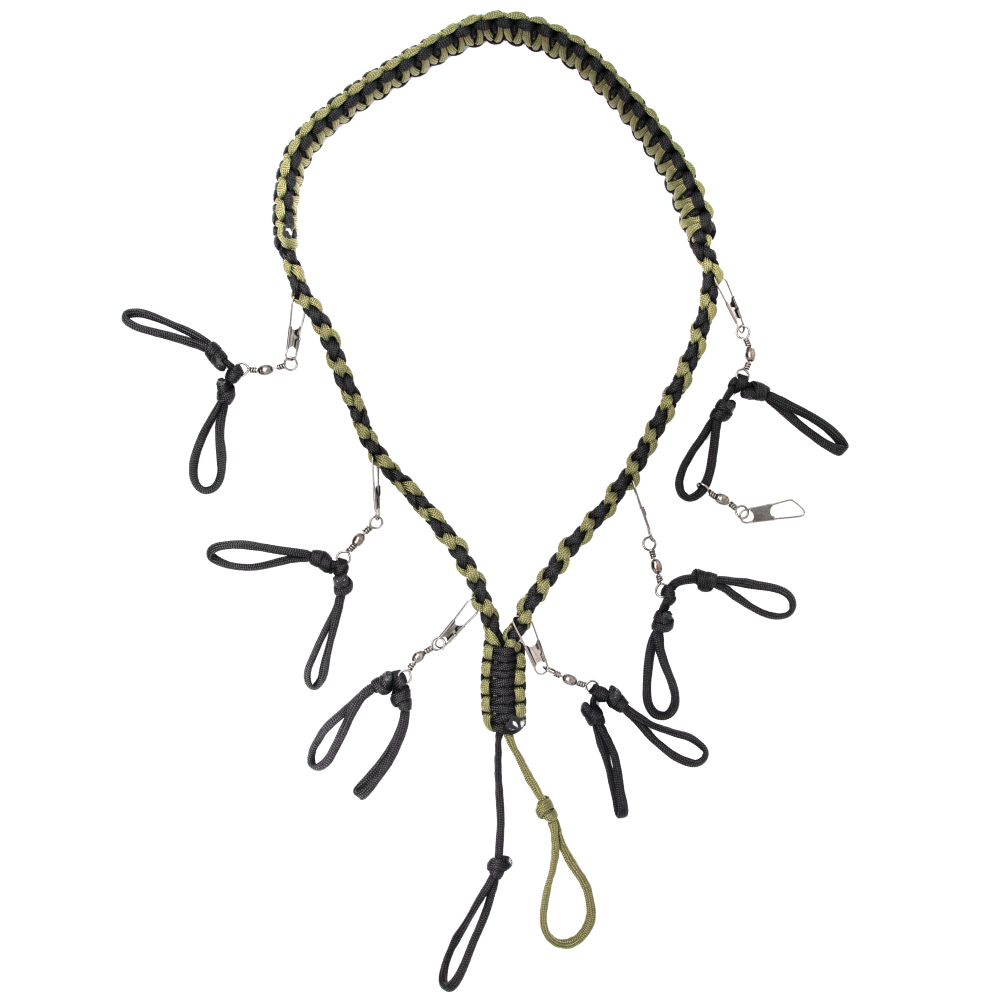 Power Calls 7-in-1 Waterfowl Call Lanyard with 7 Swivel Snaps 550 Paracord