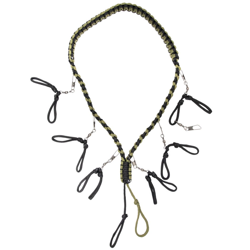 Power Calls 7-in-1 Waterfowl Call Lanyard with 7 Swivel Snaps 550 Paracord