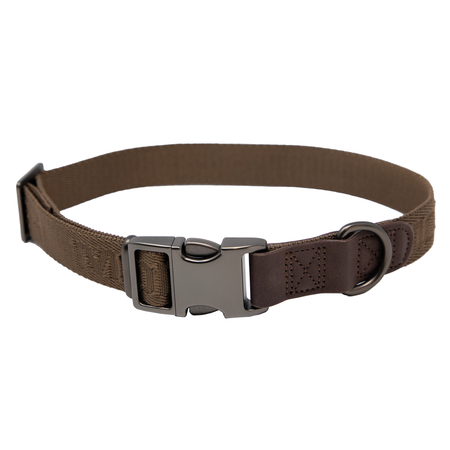 MoMarsh Adjustable Dog Collar 15-23 Inch Chocolate Brown