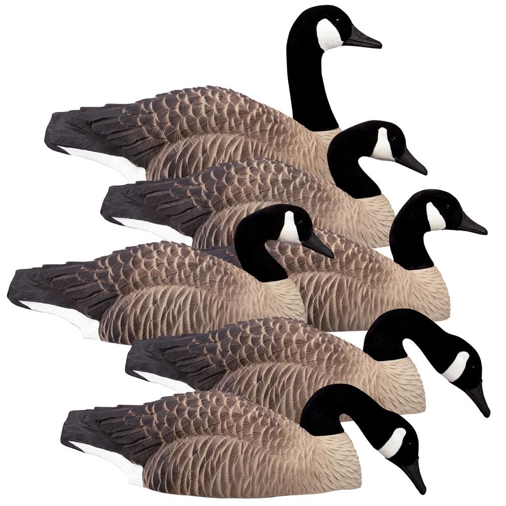 Higdon Outdoors Magnum Half Shell Canada Goose Decoys Flocked Head 6-Pack