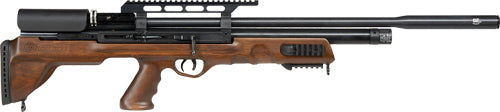 Hatsan BullBoss .25 PCP Air Rifle 1000 FPS Black/Wood with 2 Magazines