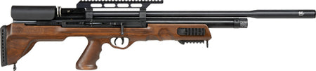 Hatsan BullBoss .25 PCP Air Rifle 1000 FPS Black/Wood with 2 Magazines