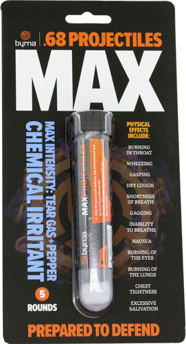 Byrna MAX Projectiles 5-Count Tube .68 Caliber