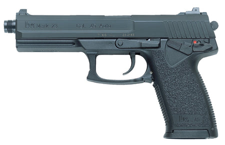 HK 81000078 Mark 23 45 ACP 12+1 5.87" Black Steel Threaded Barrel, Serrated Steel Slide, Polymer Frame, Black Polymer Grip, Ambidextrous