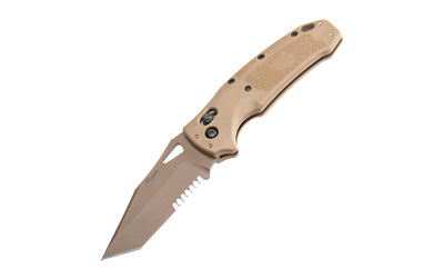Hogue K320 M17 Folding Knife, 3.5" Tanto Point, PVD Coyote Tan Finish, Manual ABLE Lock 36363