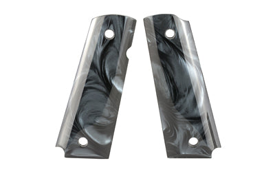 Hogue Polymer Grip for 1911 Government Model, Black Pearlized Finish, Ambidextrous Safety Cut 45418