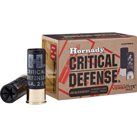 Hornady 86240 Critical Defense Defense 12 Gauge 2.75"  00 Buck Shot 1600 fps