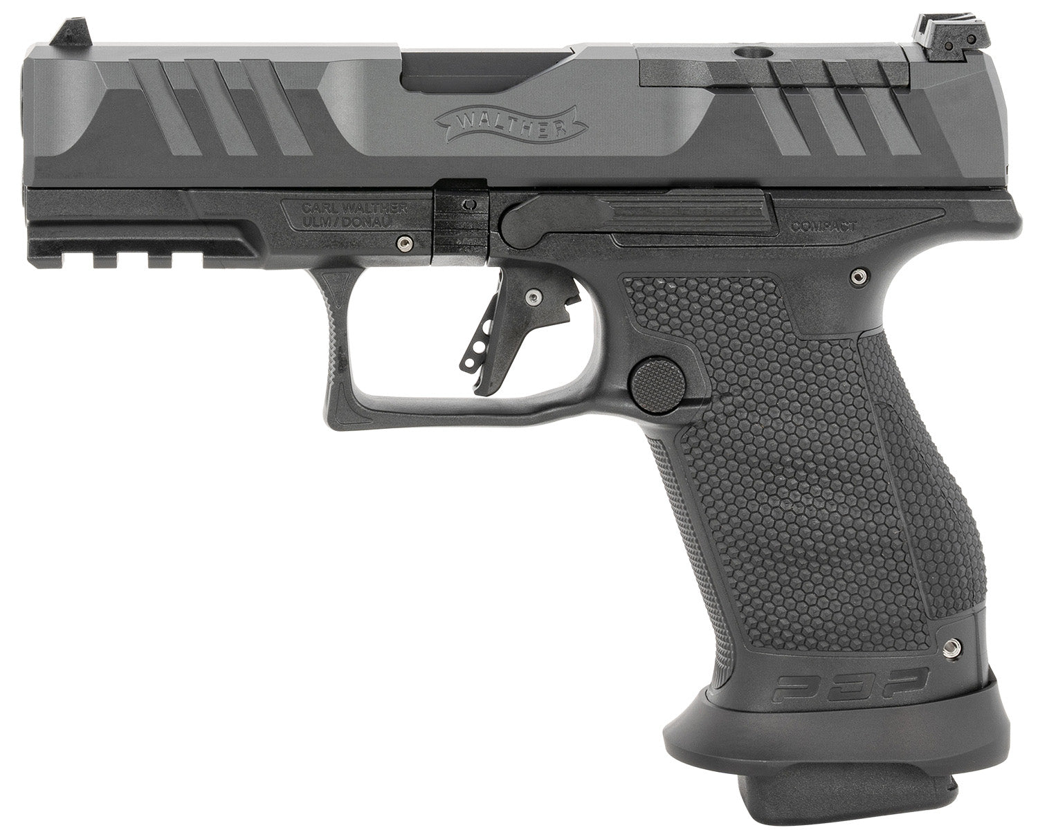 Walther Arms 2884976 PDP Pro-E 9mm 18rd 4" Black Steel Slide 18 RDS MAGS