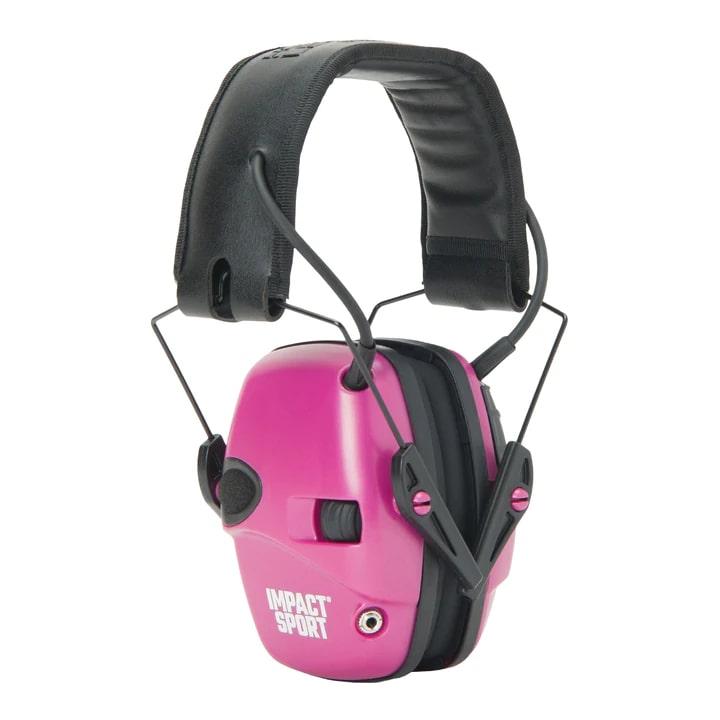 Howard Leight Impact Sport Classic Electronic Earmuff Small Berry Pink 22dB NRR
