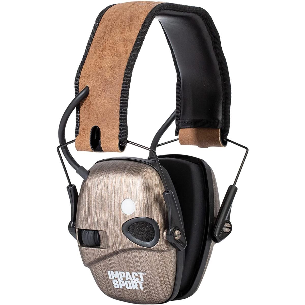 Howard Leight Impact Sport Bluetooth Earmuff Brushed Bronze Brown Band 21dB NRR