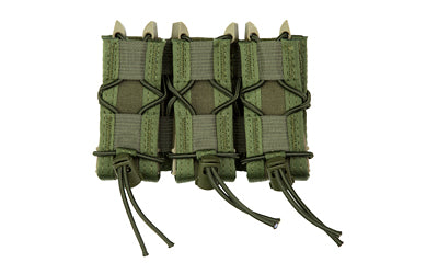 High Speed Gear Triple Pistol TACO Magazine Pouch, MOLLE, Hybrid Kydex and Nylon, Olive Drab Green 11PT03OD