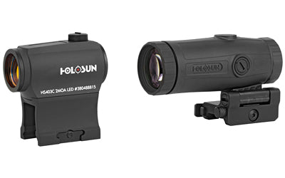 Holosun HS403C Micro Red Dot and HM3X 3X Magnifier Combo, 2 MOA Dot, IP67 HS403C+HM3X Combo
