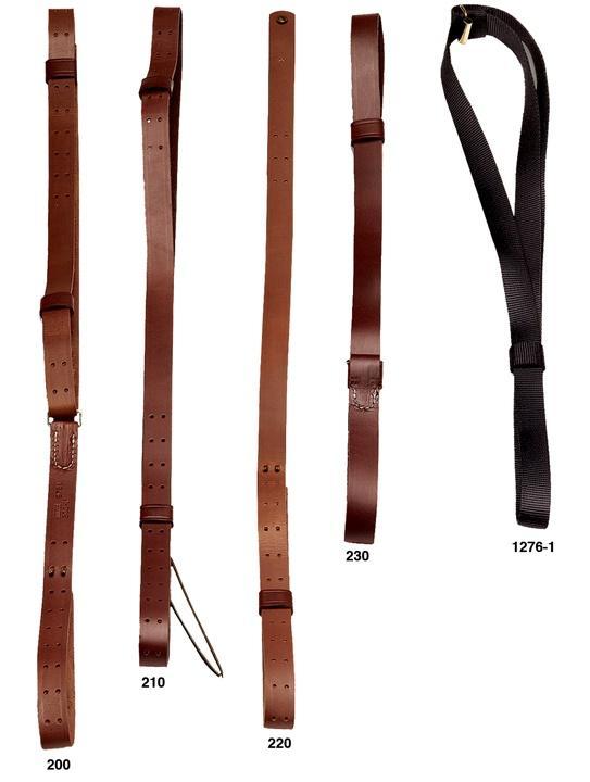 Hunter Rifle Military Leather Sling with Solid Brass Hardware